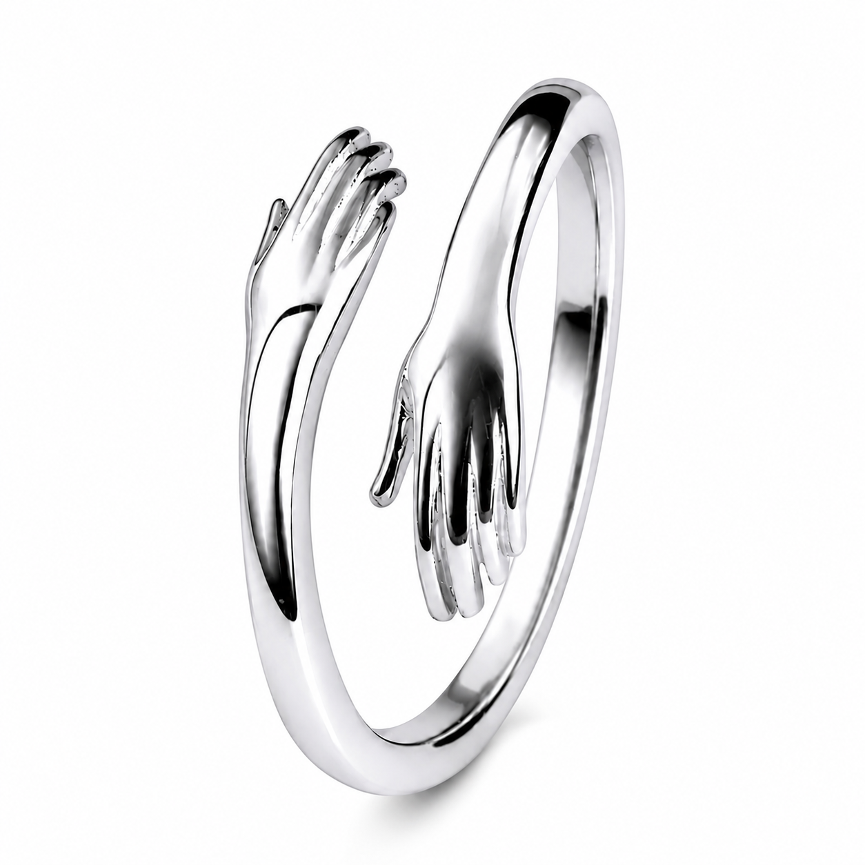 Adjustable Hug 925 Silver Ring