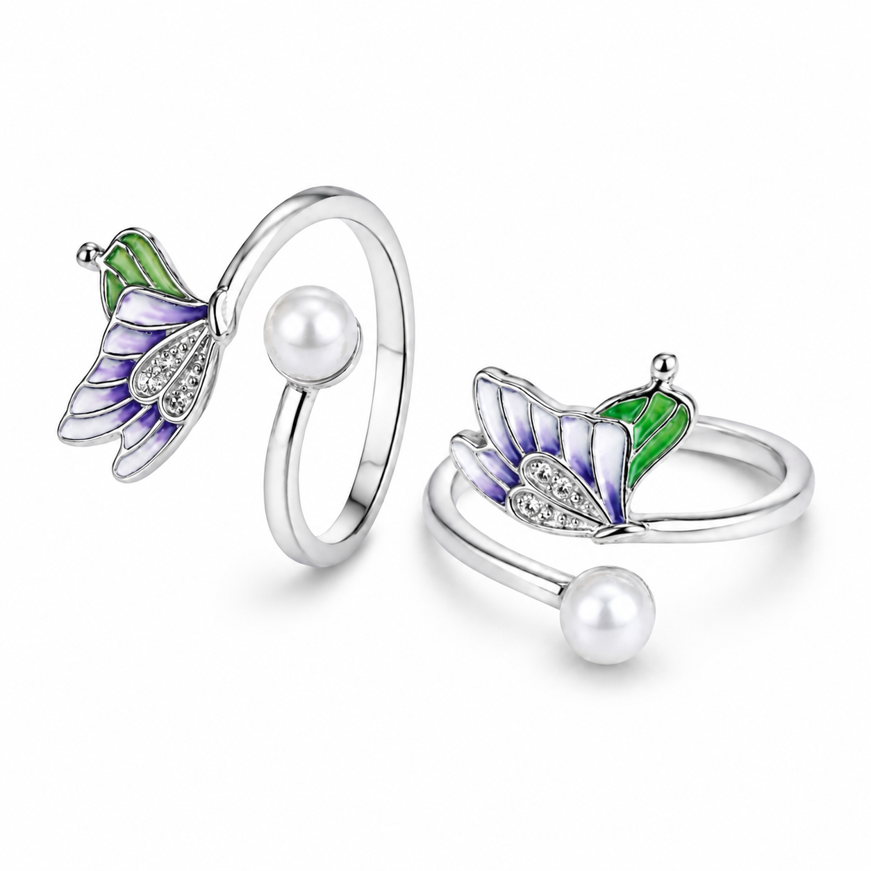 Butterfly Pearl 925 Silver Toe Ring