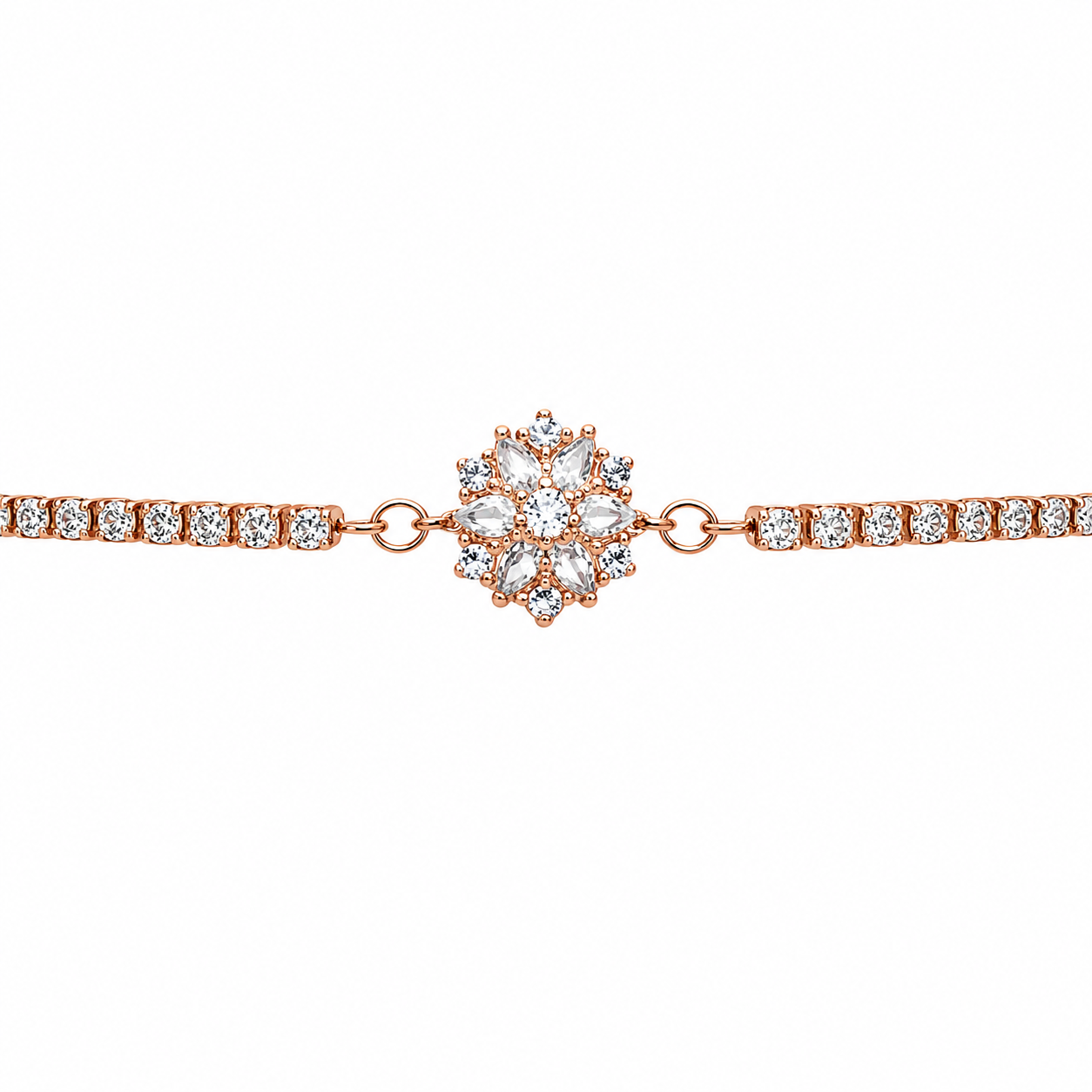 Floral Tennis Bracelet