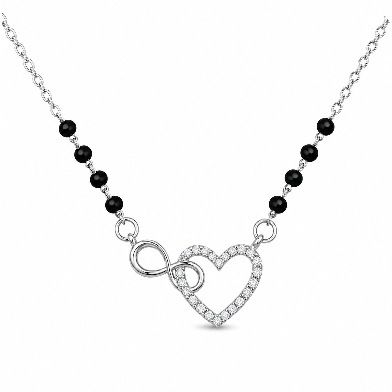Infinity Heart 925 Silver Mangalsutra