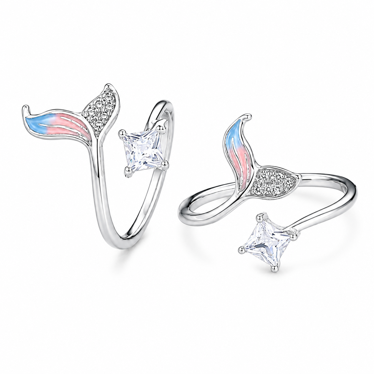 Mermaid Tail Adjustable 925 Silver Toe Ring