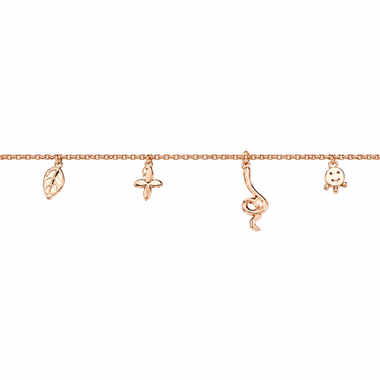 Nature Charm Rose Gold 925 Silver Waist Chain